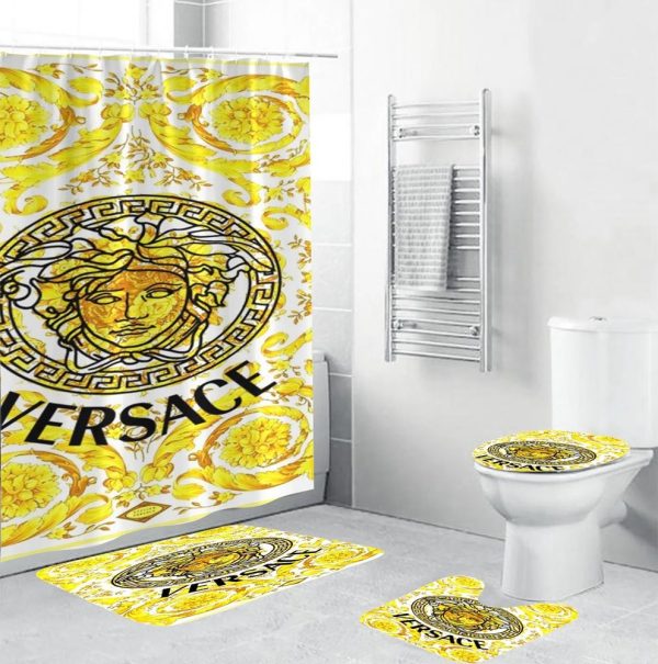 Big Medusa Versace Shower Curtain Set 005