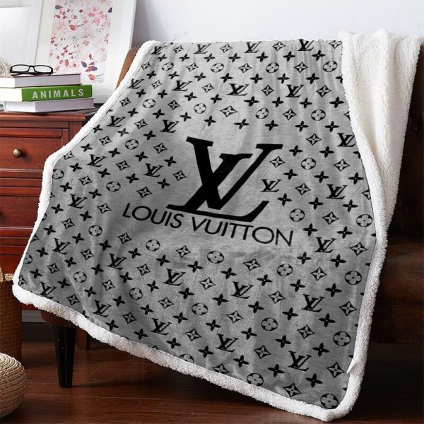 Gray Louis Vuitton Blanket 027