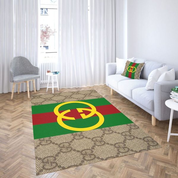 Green & Red Gucci Living Room Carpet And Rug 021