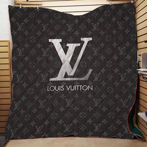 Grey Quilt Louis Vuitton Blanket 028