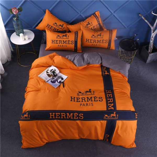 Hermes Paris Luxury Brand Type Bedding Sets 016