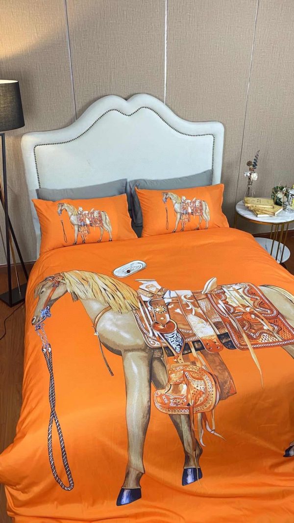 Hermes Paris Luxury Brand Type Bedding Sets Duvet Cover Bedroom Sets 099