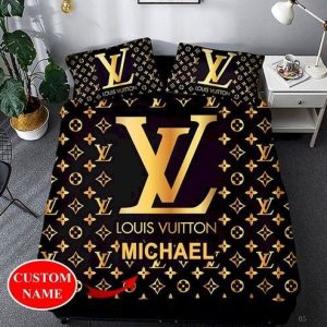 LV Luxury Bedding Bedding Sets Bedroom Luxury Brand Bedding 049