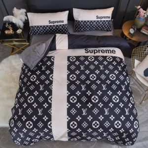 LV Sp Type Bedding Sets Duvet Cover LV Bedroom Sets Luxury Brand Bedding 062