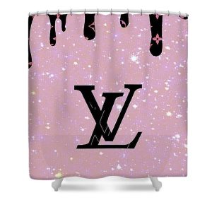 Louis Vuitton Pink Shower Curtain 112