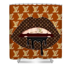 Louis Vuitton Shower Curtain Brown Lip 033