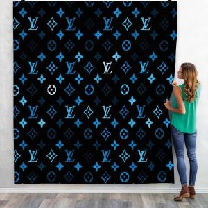 Luxury Blue Louis Vuitton Blanket 033