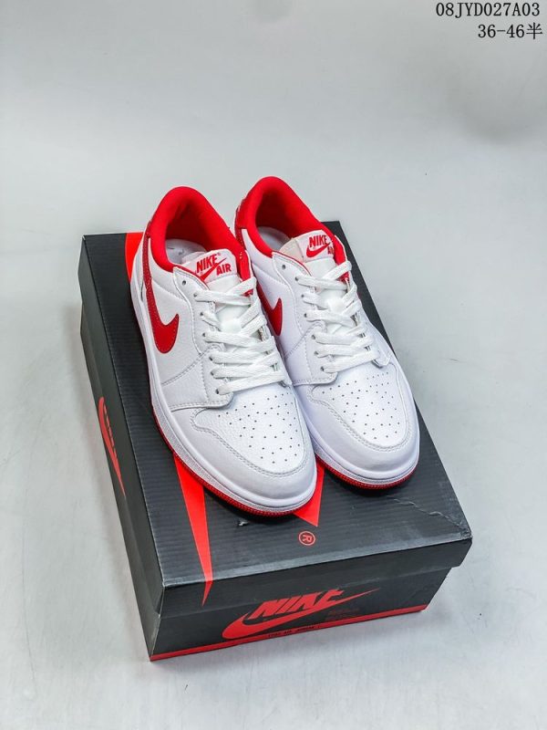 New Arrival AJ 1 Low White University Red AO9944-161