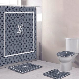 Shower Curtains Louis Vitton Gray White Full Bathroom Sets 092