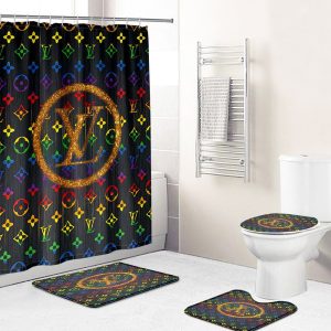 Shower Curtains Louis Vitton Rainbow Colors Full Bathroom Sets 093