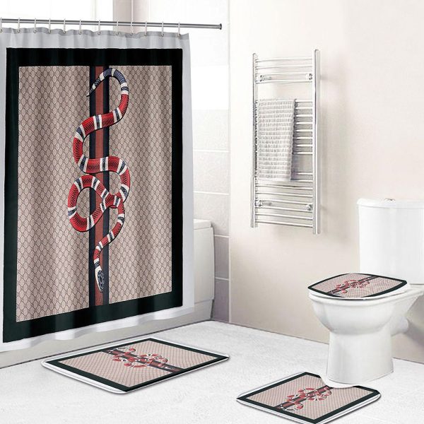 Snake Red Gucci Shower Curtain 054