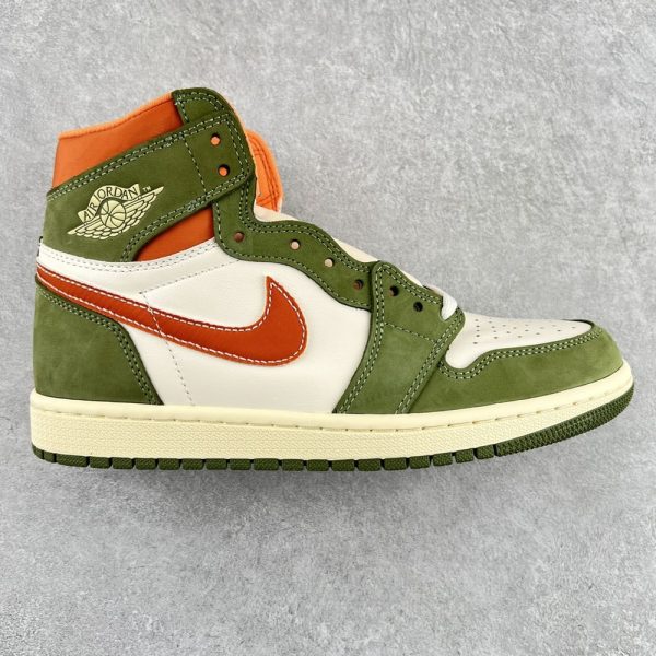 New Arrival AJ1 High OG Celadon Light Olive Bright Mandarin FB9934-300 AJ3151