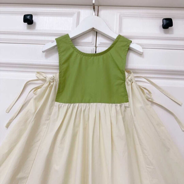 Chanel Kids Dress Green&Beige