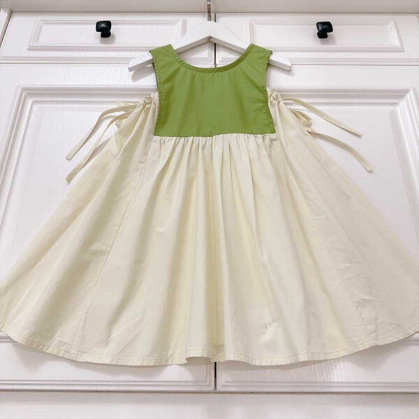 Chanel Kids Dress Green&Beige