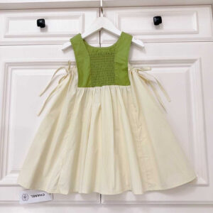 Chanel Kids Dress Green&Beige