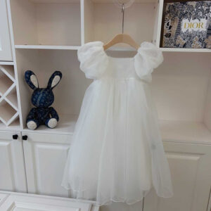 Dior Kids White Lace Dress