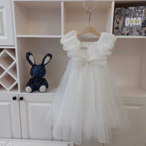 Dior Kids White Lace Dress