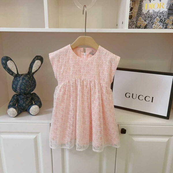 Dior Kids Flared Dress Pink