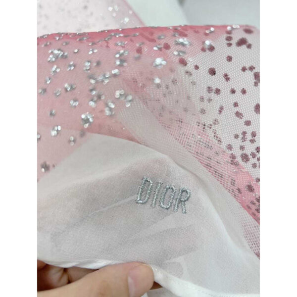 Dior Kids Bright Pink Tulle With Sequins Dress