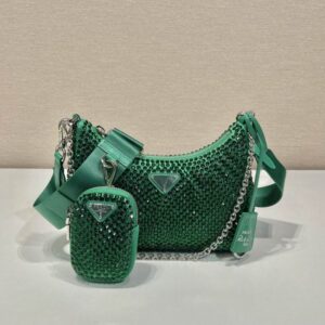 Prada 1BH204绿闪钻22x16x6cm AP (1) 1519723