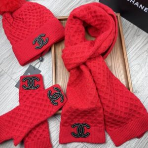 Chanel Scarf Hat Gloves dx (22) 2315125