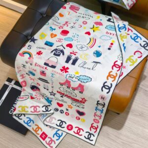 Chanel silk scarf 90X90cm E21 (7) 2937693