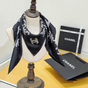 Chanel silk scarf 90X90cm E22 (2) 2937704