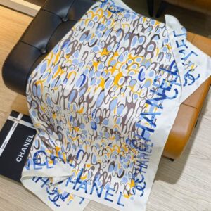 Chanel silk scarf 90X90cm E25 (6) 2937728