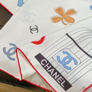 Chanel silk scarf 90X90cm E26 (6) 2937742