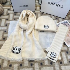 Chanel Scarf Hat Gloves (227) 3480090