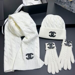 Chanel scarf hat gloves dx (7) 3404651